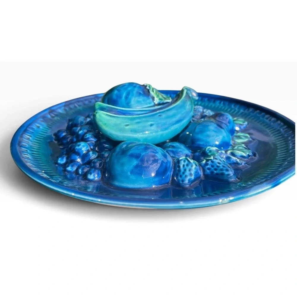Vintage Inarco Mood Indigo E2432 3D Fruit Wall Plaque 10
